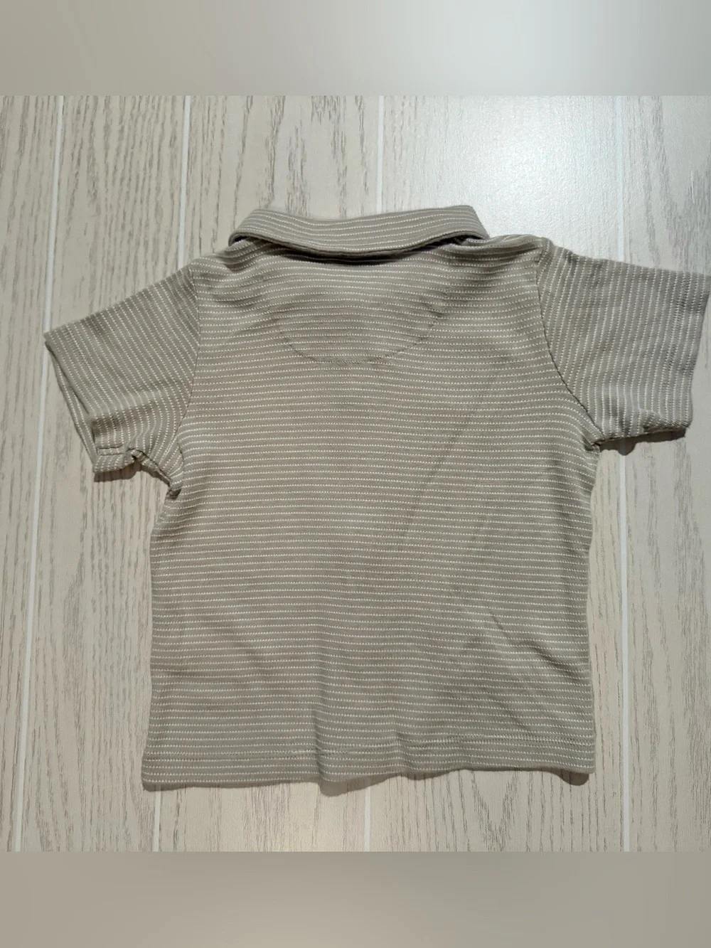 Boys 3T Button Down Shirt Bundle Blue Beige Striped 2pc Like New